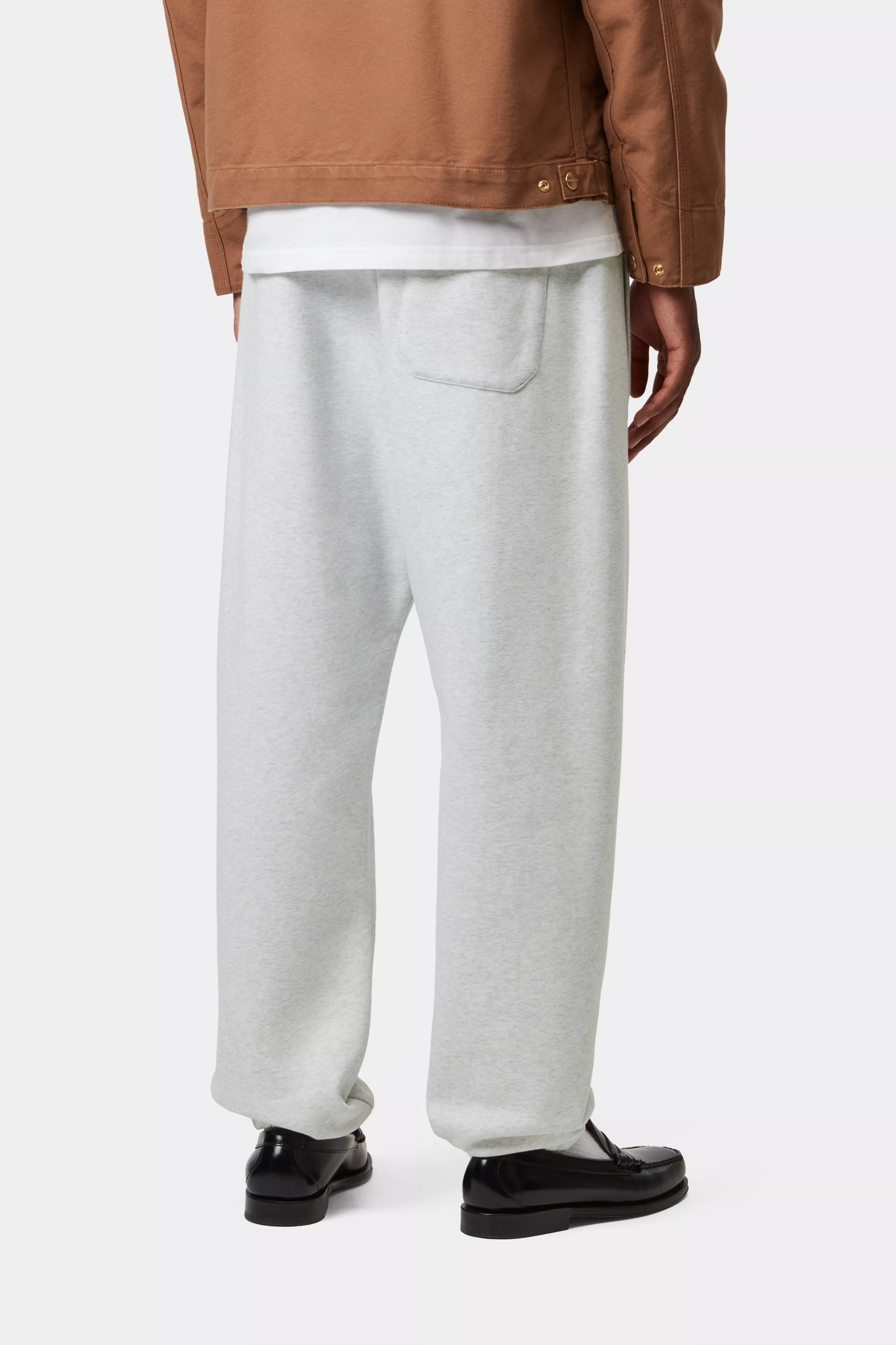 Carhartt Wip Pantalone di tuta in felpa da uomo Chase grigio chiaro - Image 4