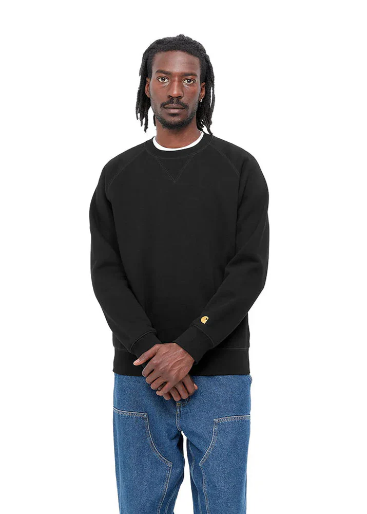 Carhartt Wip Felpa girocollo da uomo Chase nera - Image 2