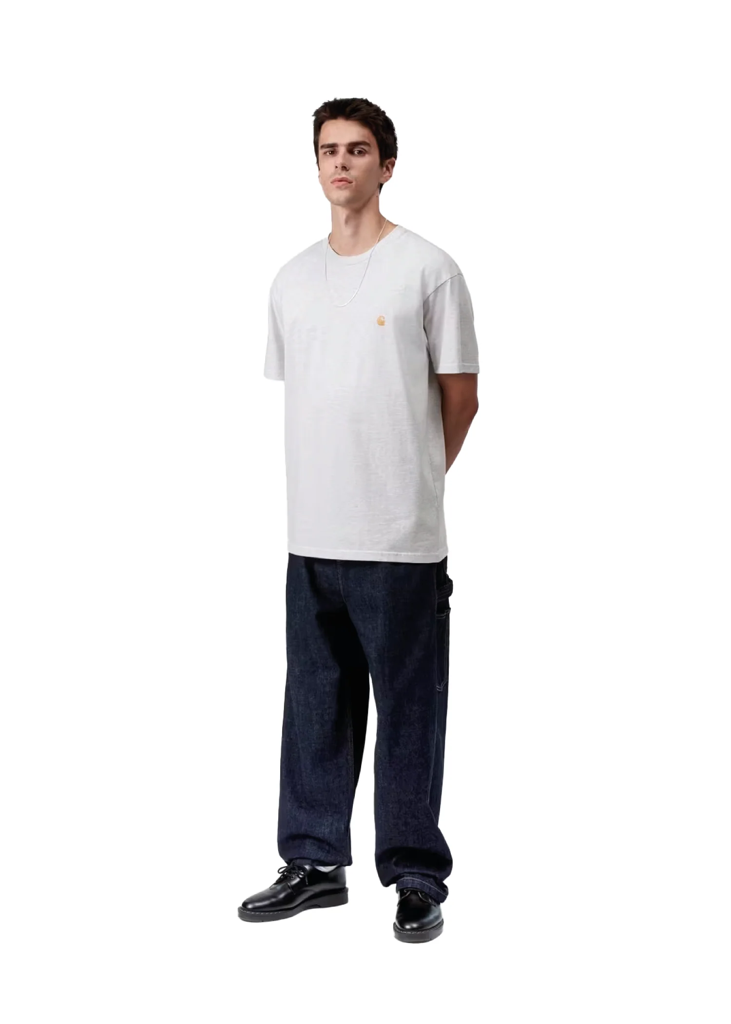 Carhartt Wip T-Shirt da uomo manica corta Chase grigia - Image 3