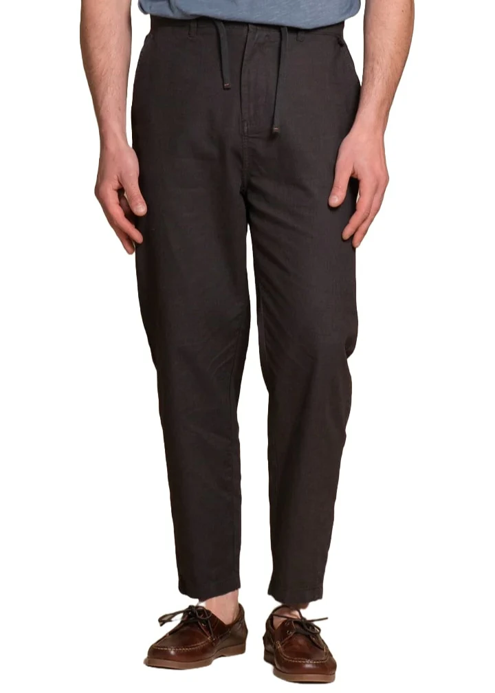 Impure Pantalone in misto lino da uomo Miles nero