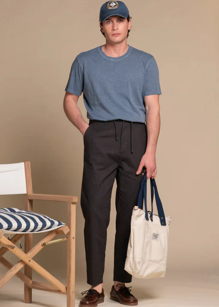Impure Pantalone in misto lino da uomo Miles nero - Image 2