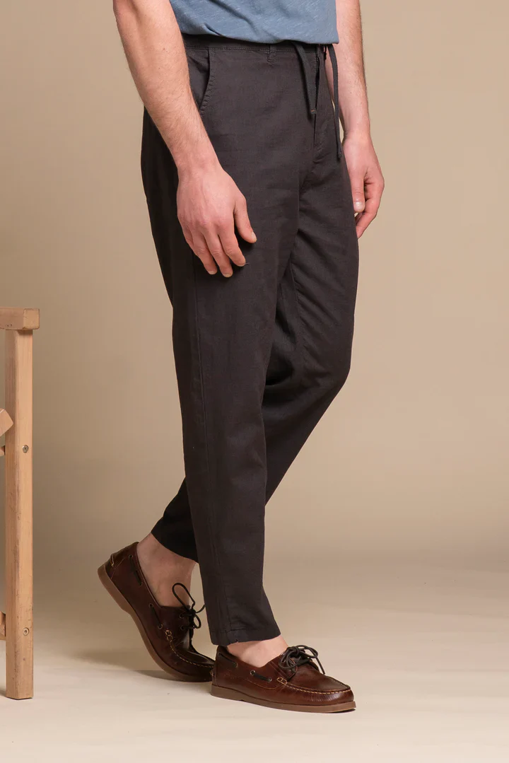 Impure Pantalone in misto lino da uomo Miles nero - Image 3