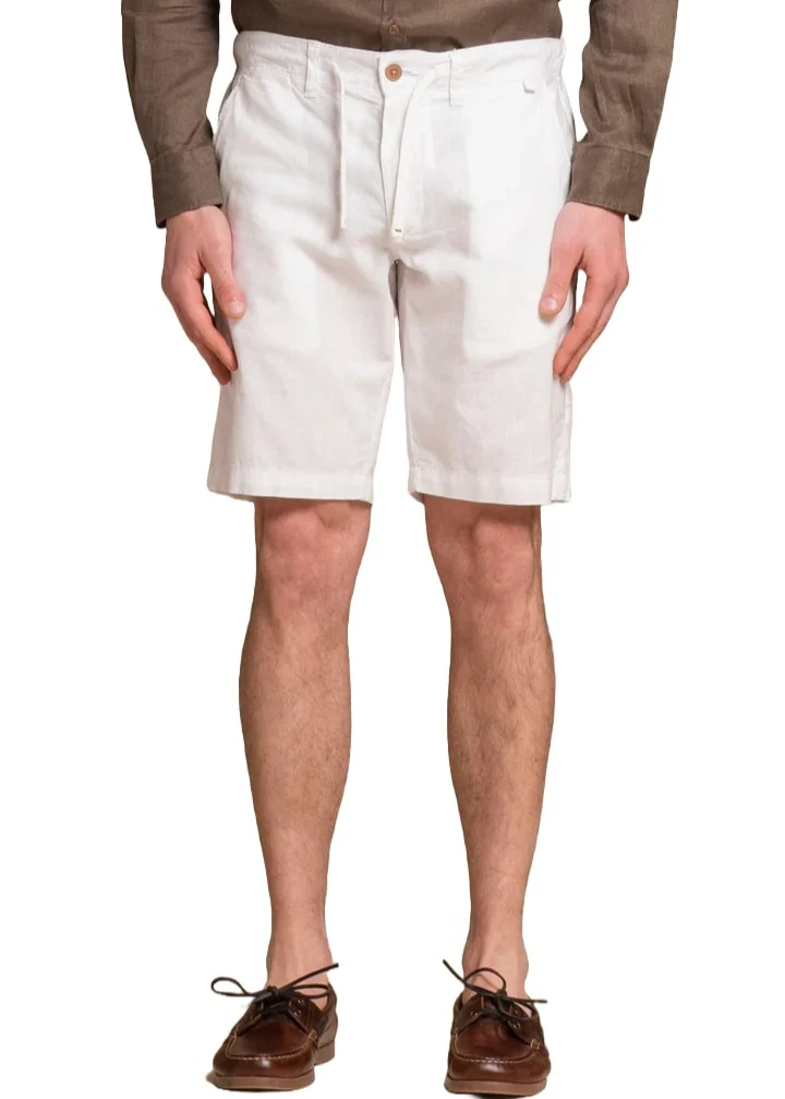 Impure Pantaloncino in cotone da uomo Nils bianco