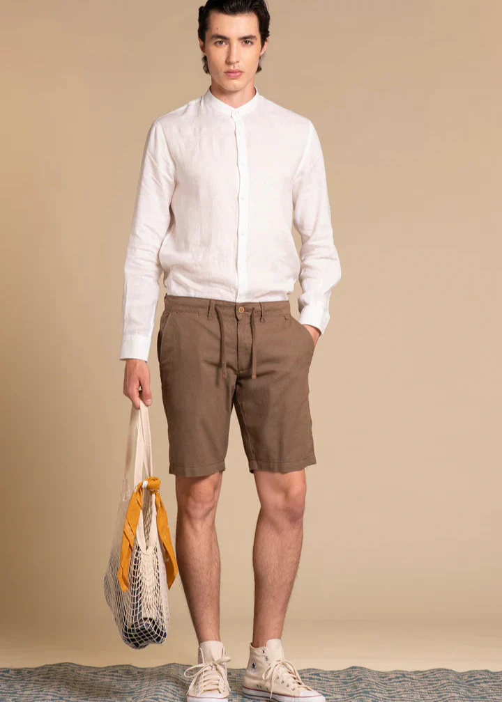 Impure Pantaloncino in cotone da uomo Nils marroncino - Image 2