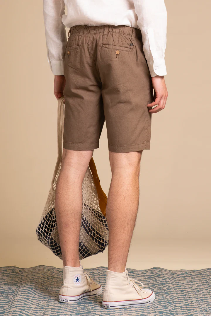 Impure Pantaloncino in cotone da uomo Nils marroncino - Image 4