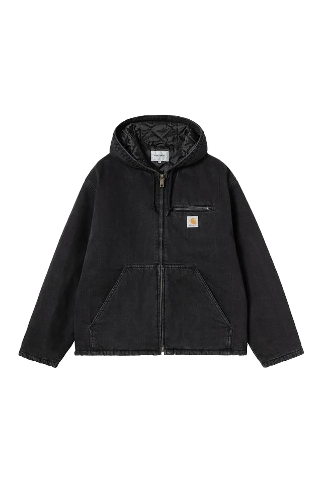 Carhartt Wip Giacca da uomo in jeans interno trapuntato Cleveland nera