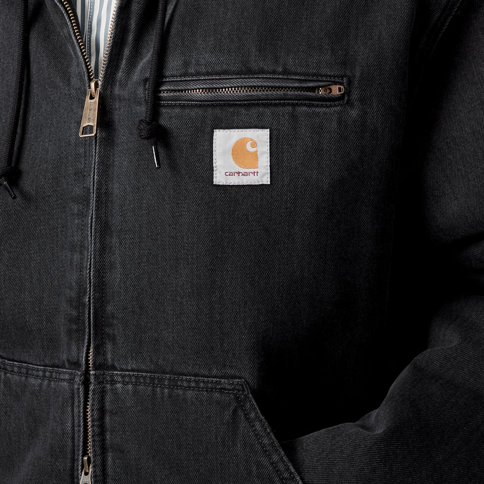 Carhartt Wip Giacca da uomo in jeans interno trapuntato Cleveland nera - Image 5