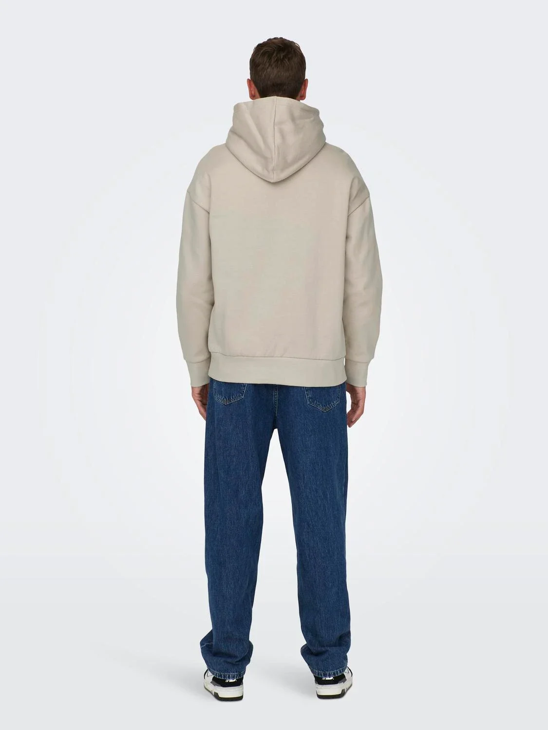 Only & Sons Felpa con cappuccio da uomo Dan beige - Image 5