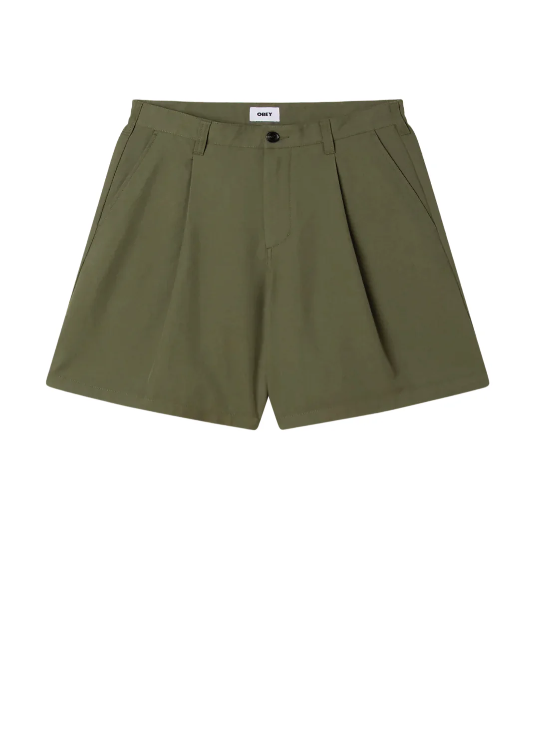 Obey Pantaloncino da uomo Dean Pleated verde