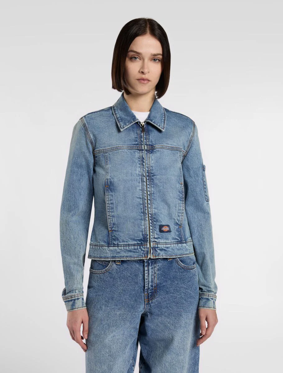 Dickies Giacca di jeans con zip da donna Slim - Image 2