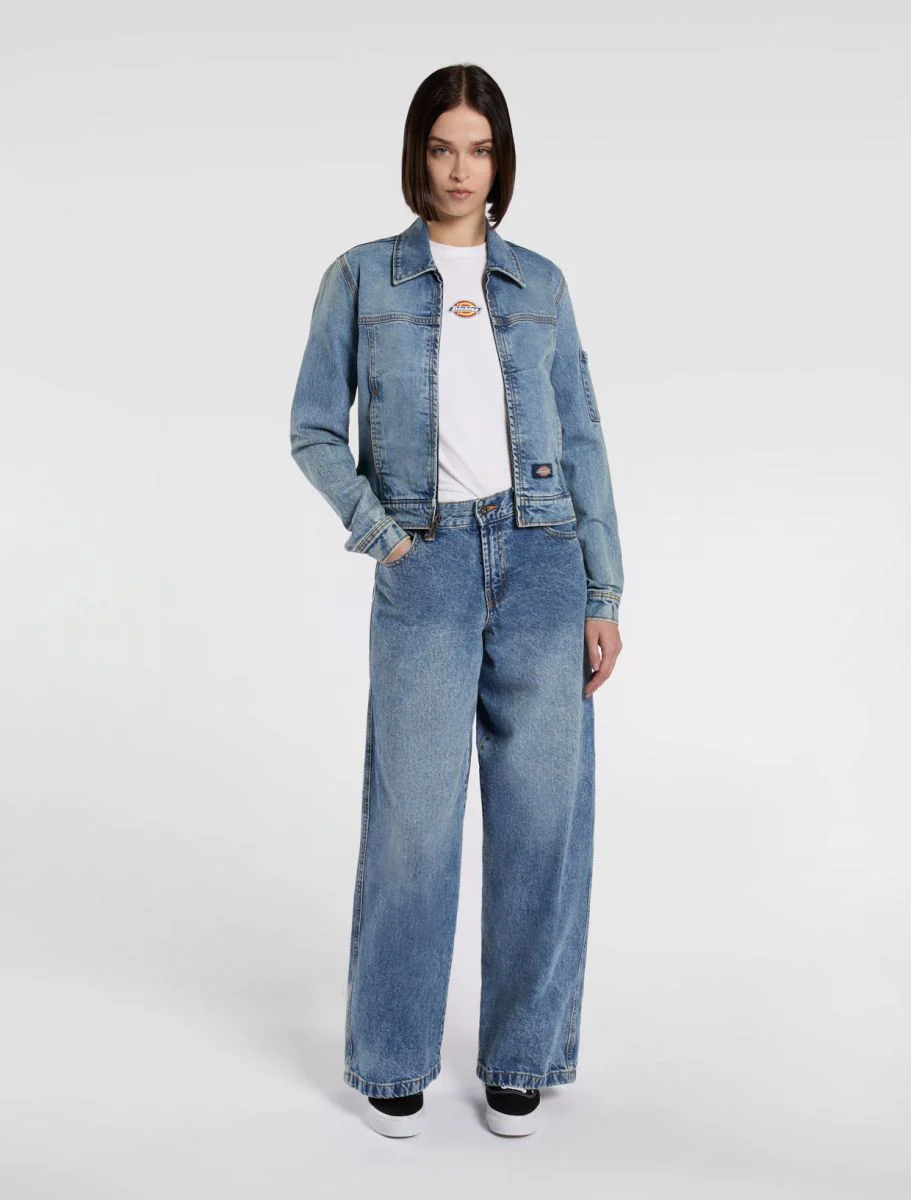 Dickies Giacca di jeans con zip da donna Slim - Image 3