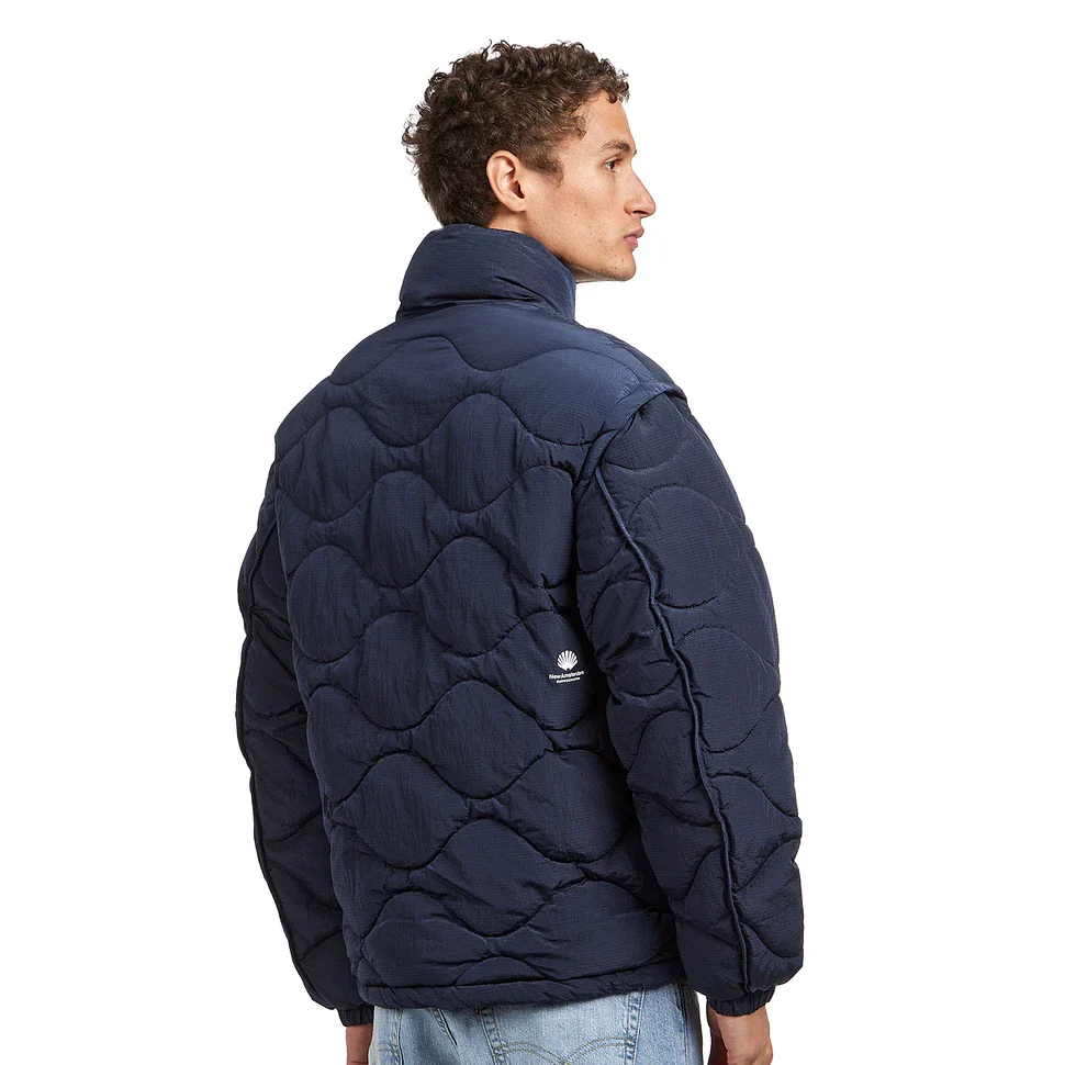 New Amsterdam Giacca piumino con maniche staccabili Detachable blu - Image 5