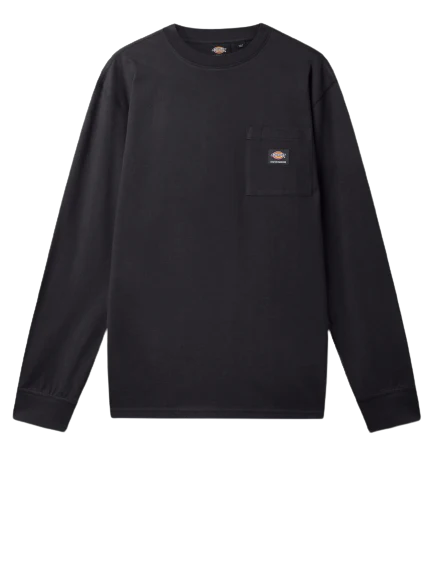 DICKIES MOUNT VISTA LS T-SHIRT DA UOMO MANICA LUNGA DK0A4XPHBLK1