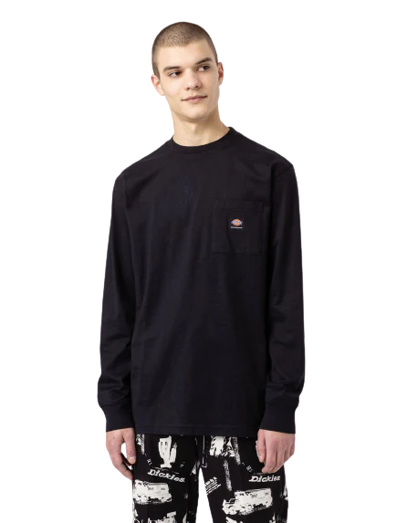 DICKIES MOUNT VISTA LS T-SHIRT DA UOMO MANICA LUNGA DK0A4XPHBLK1 - Image 3