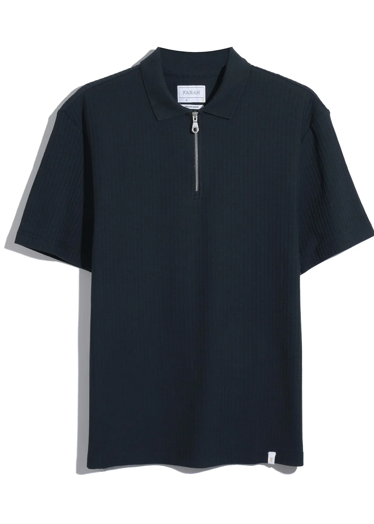 Farah Polo con mezza zip da uomo Dobson blu
