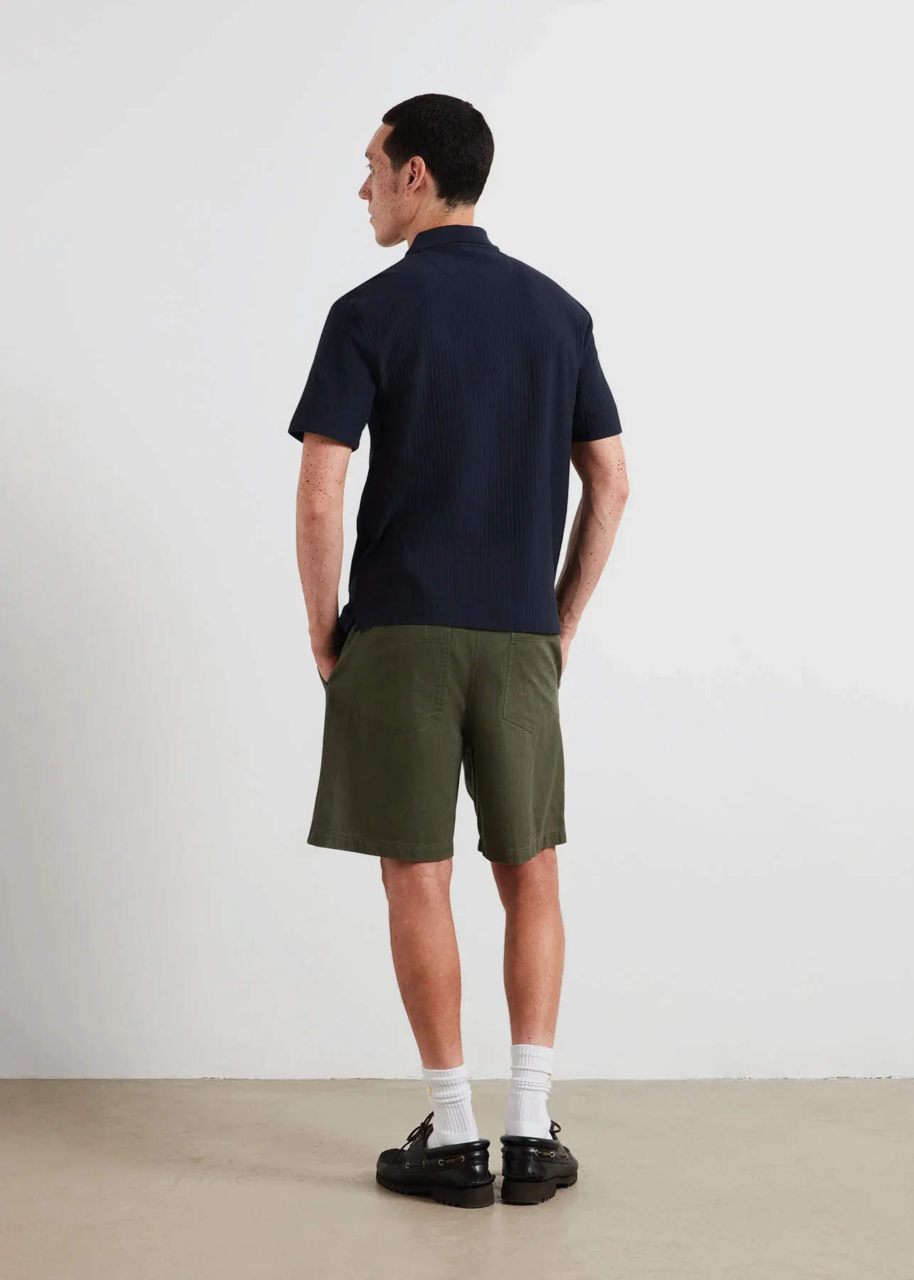 Farah Polo con mezza zip da uomo Dobson blu - Image 3