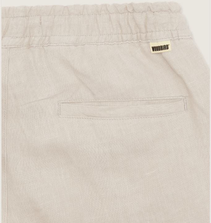 Woodbird Pantaloni in misto lino da uomo Eik beige - Image 3