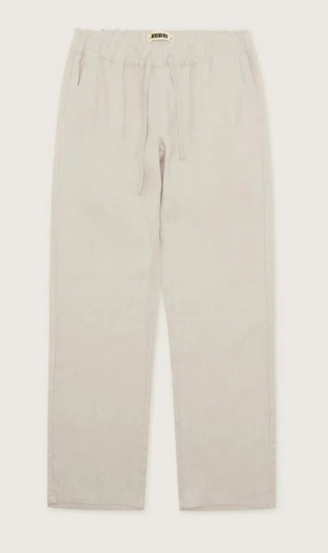 Woodbird Pantaloni in misto lino da uomo Eik beige - Image 5