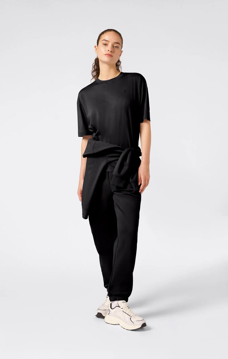 Champion Pantalone da donna in felpa Elastic Cuff nero - Image 2