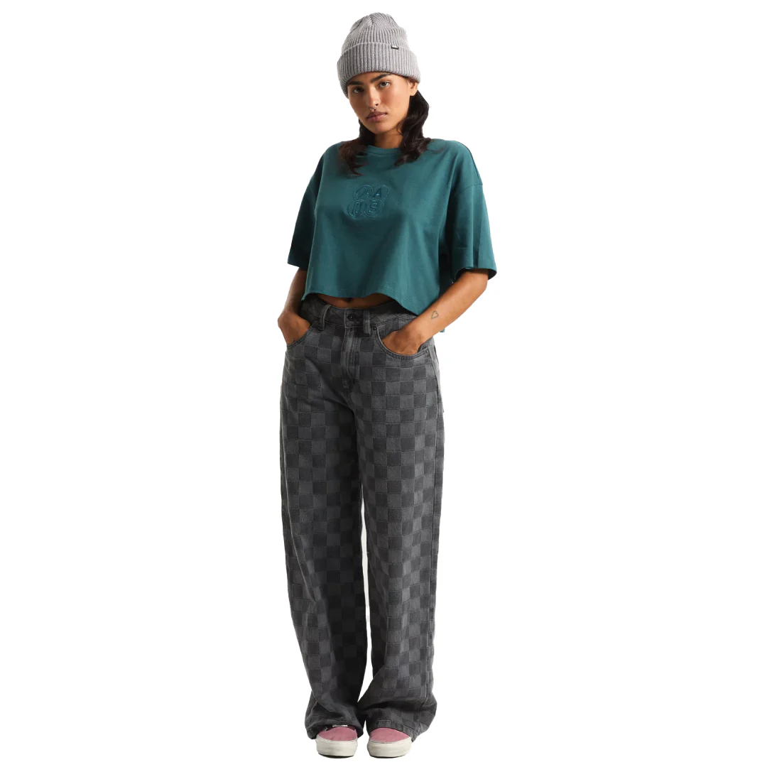 Vans T-Shirt corta da donna Ellipse Relax verde - Image 3