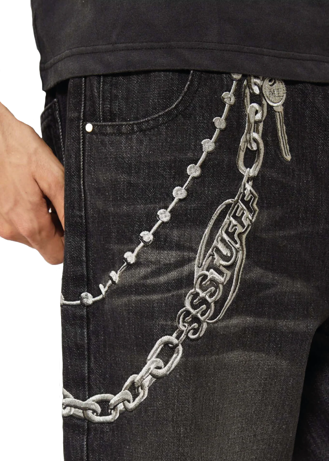 Ssstufff Jeans unisex Embroidery Charm - Image 3
