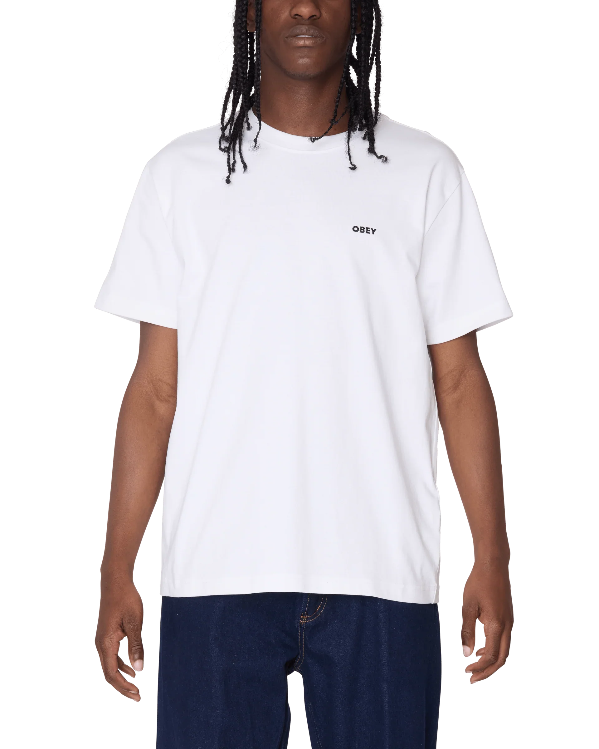 Obey T-Shirt da uomo manica corta Est. Works Bold bianca - Image 2