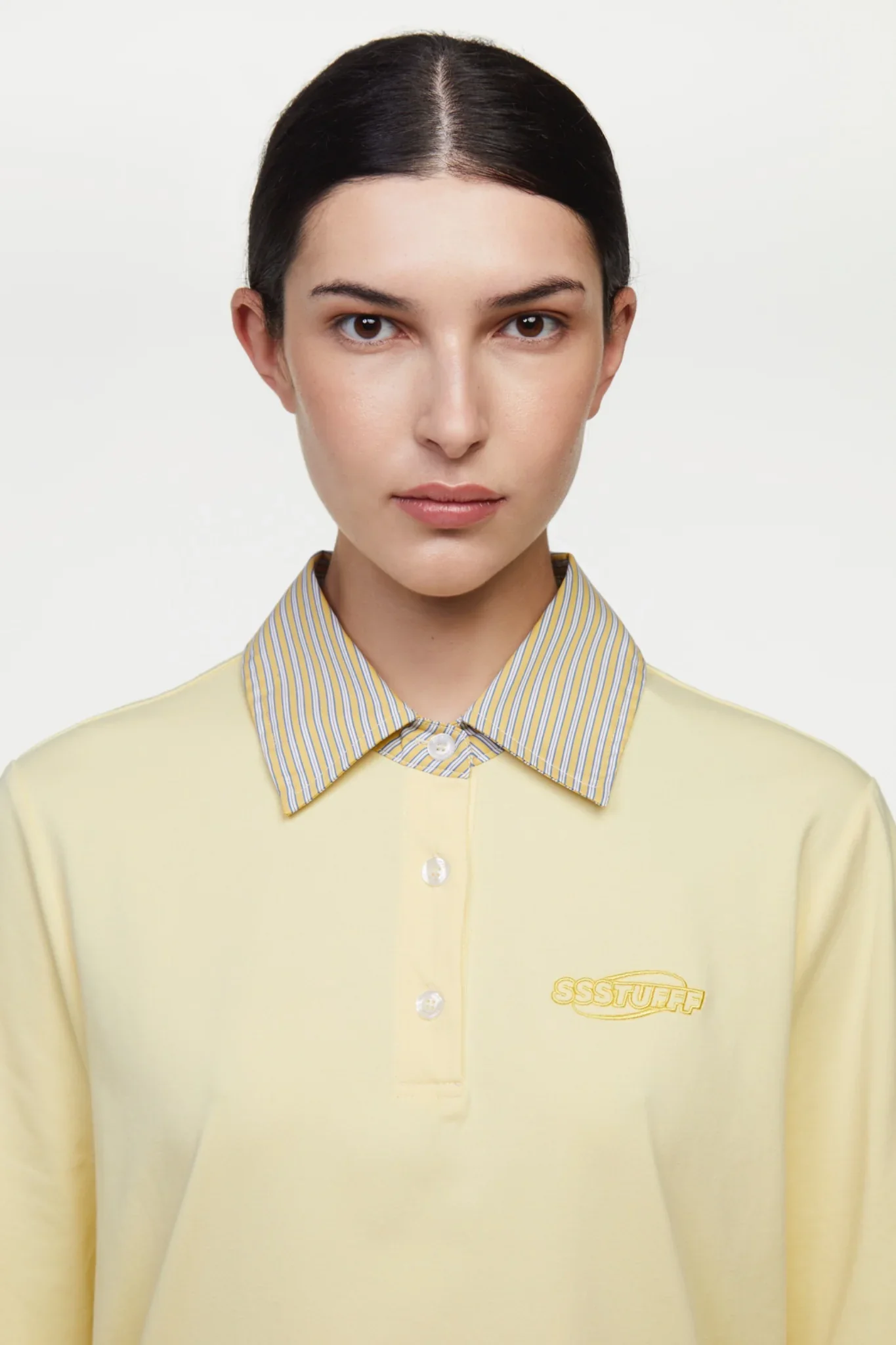 Ssstufff Polo a manica corta unisex Fake gialla - Image 4