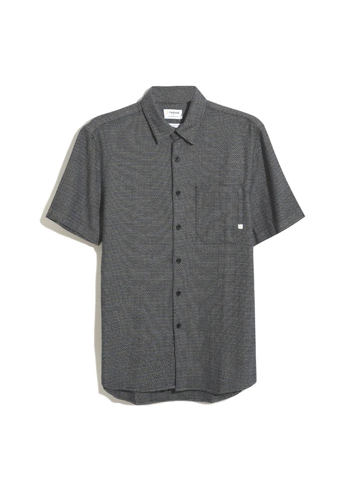 Farah Camicia Uomo Denzie Jacquard Blu