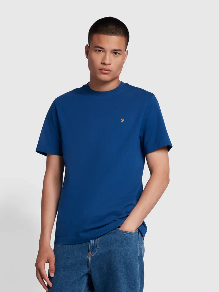 Farah T-Shirt Uomo Danny Reg Blue - Image 3