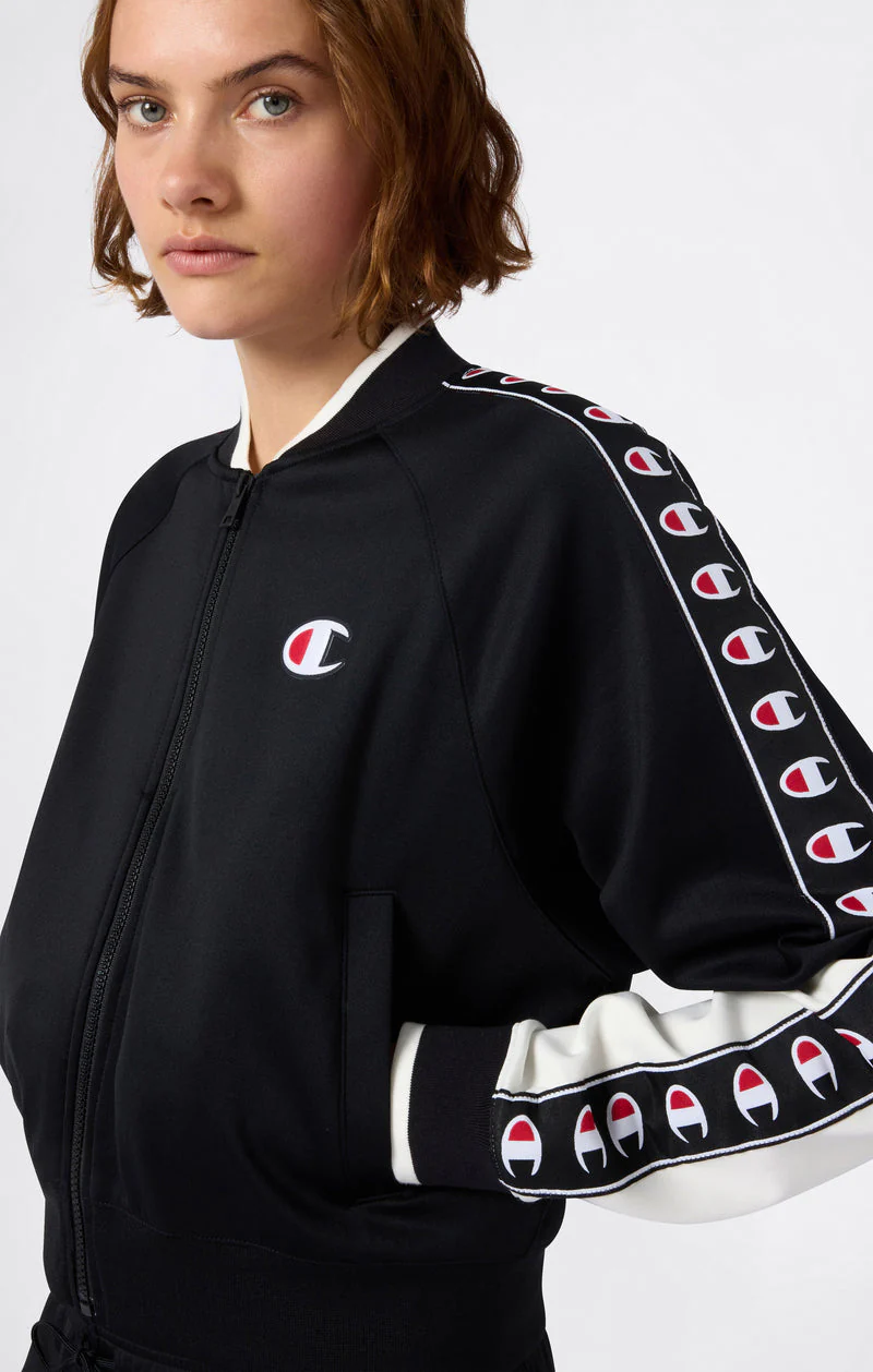 Champion Felpa da donna con zip Sport Heritage Nero - Image 2