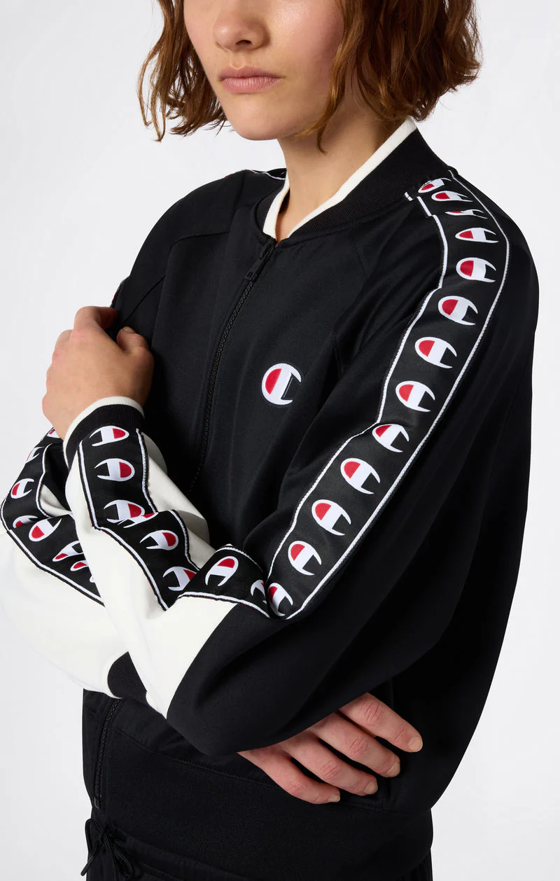 Champion Felpa da donna con zip Sport Heritage Nero - Image 3