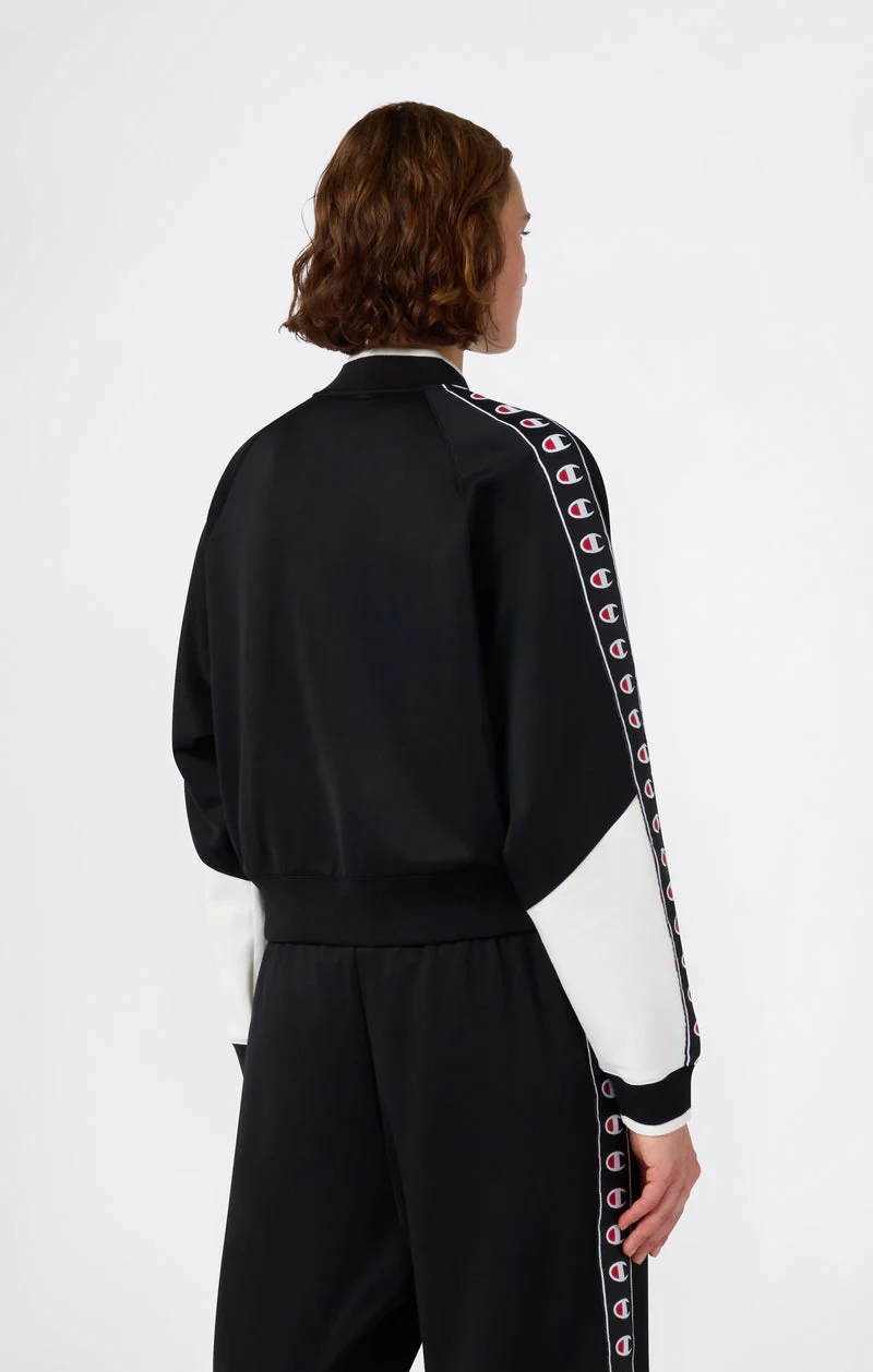 Champion Felpa da donna con zip Sport Heritage Nero - Image 4