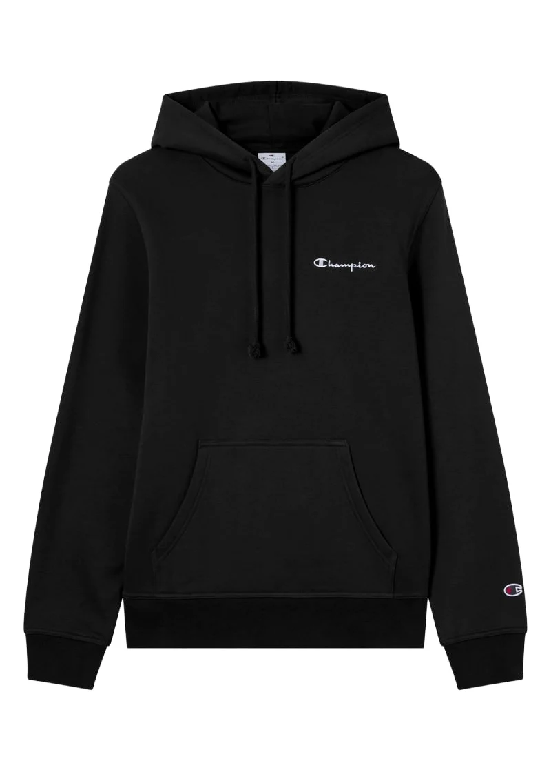 Champion Felpa da uomo con cappuccio Logo Ricamato Icons nera