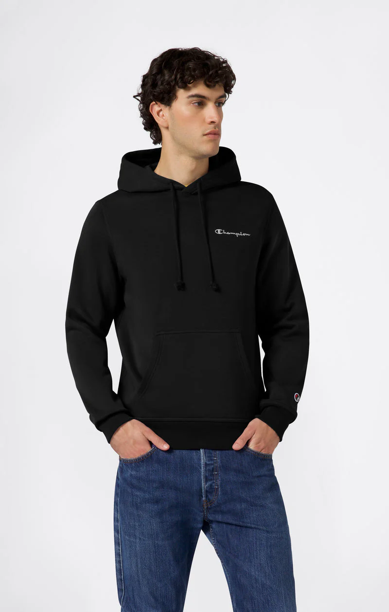 Champion Felpa da uomo con cappuccio Logo Ricamato Icons nera - Image 4