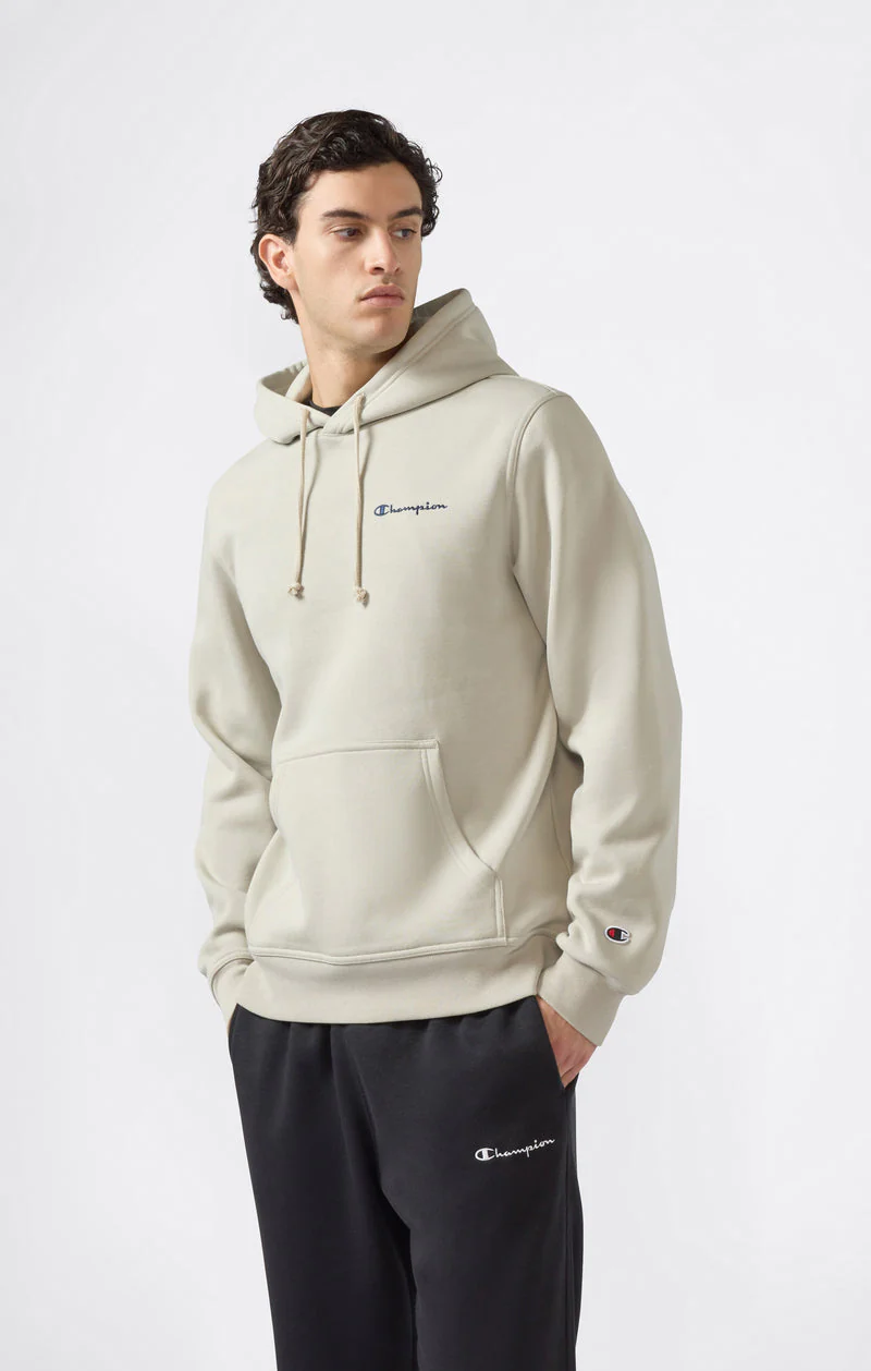 Champion Felpa da uomo con cappuccio Logo Ricamato Icons beige - Image 2