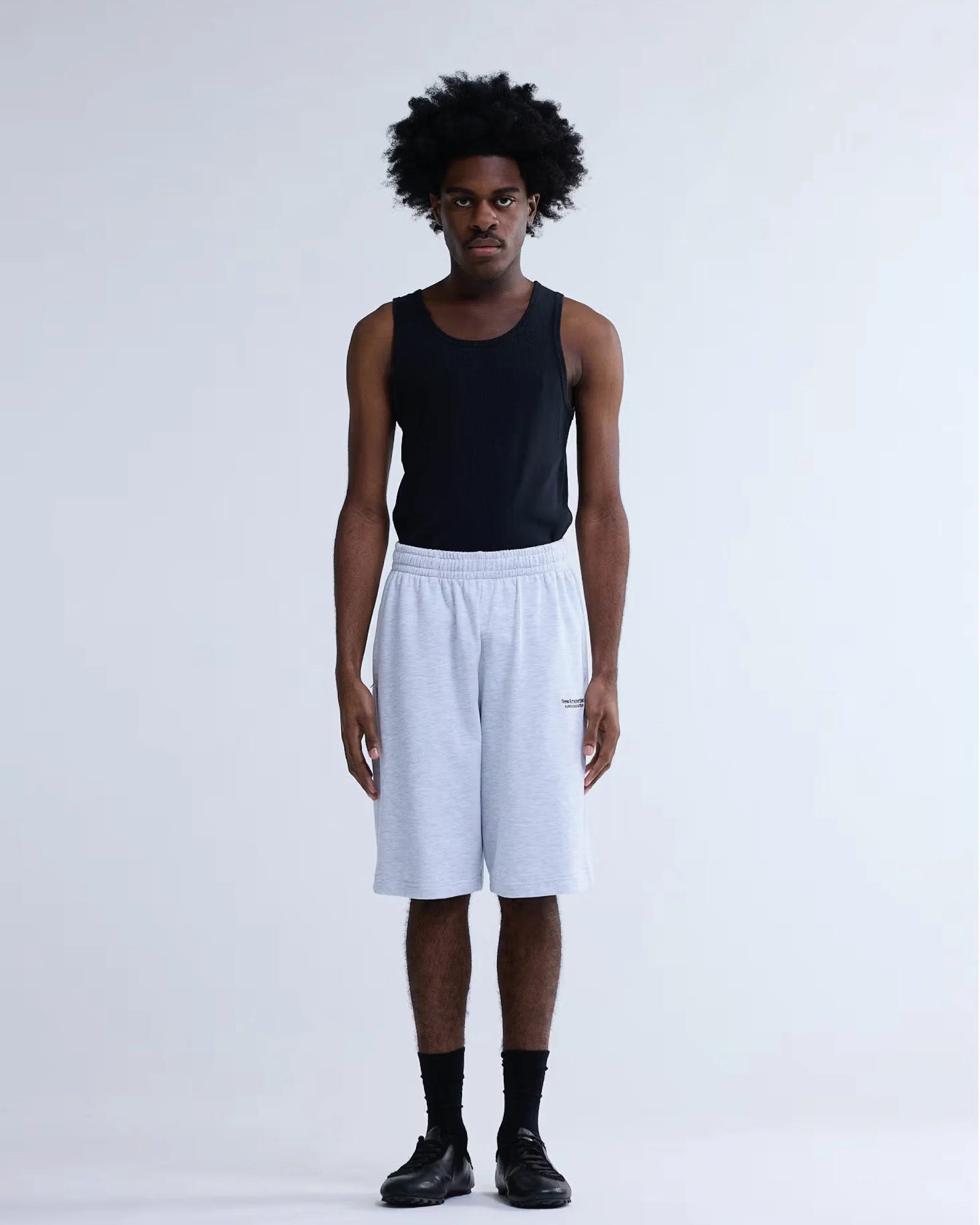 New Amsterdam Pantaloncino in felpa da uomo Flow grigio chiaro - Image 3