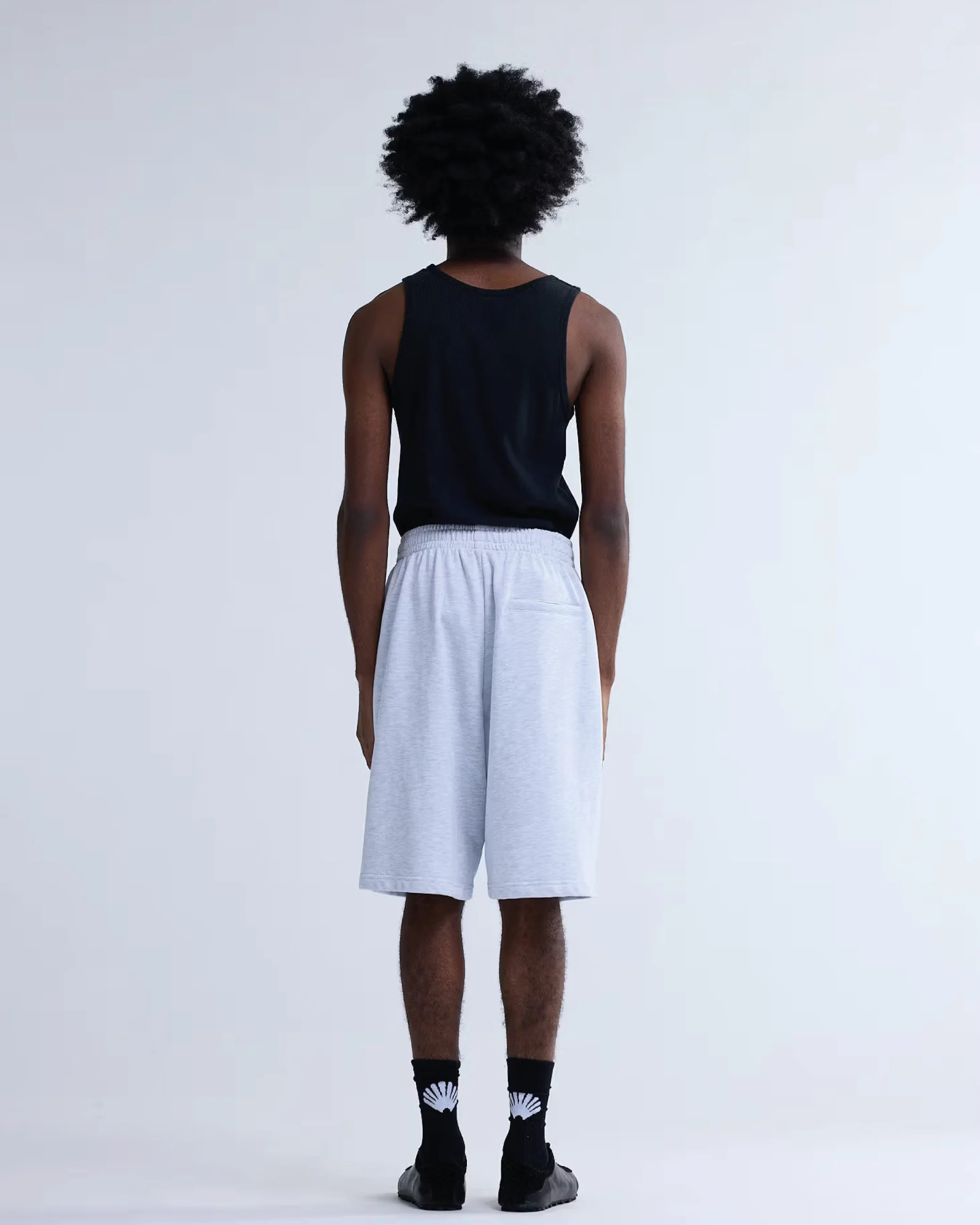 New Amsterdam Pantaloncino in felpa da uomo Flow grigio chiaro - Image 4