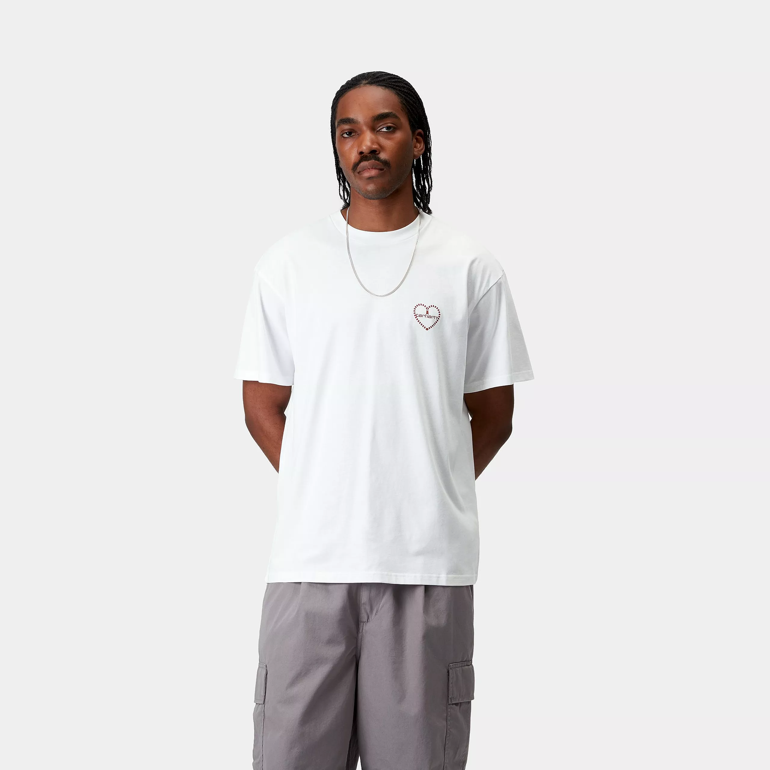 Carhartt Wip T-Shirt da uomo manica corta Furoshiki bianca - Image 3