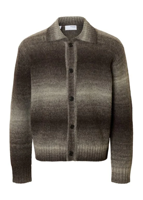 Selected Cardigan con bottoni da uomo in misto lana Gaard