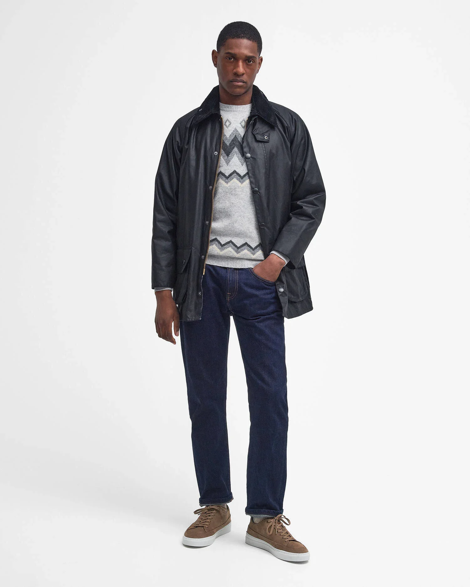 Barbour Giacca cerata da uomo Beaufort nera MWX0017BK91 - Image 4