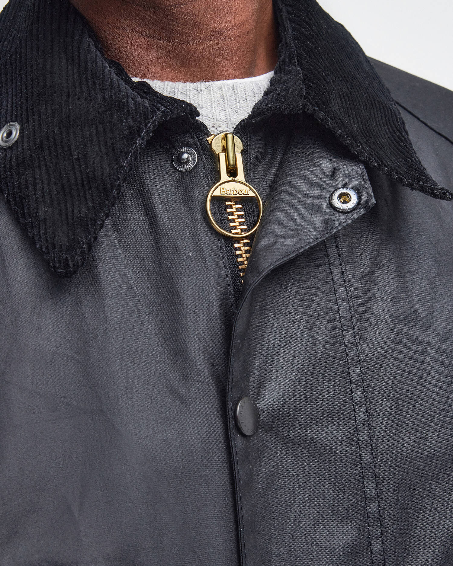 Barbour Giacca cerata da uomo Beaufort nera MWX0017BK91 - Image 9