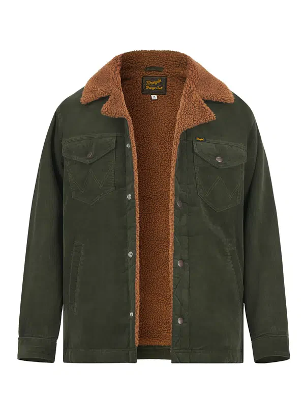 Wrangler Giacca da uomo in velluto a coste Interno pelliccia 112371443