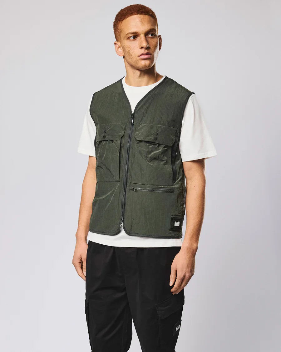 Weekend Offender Giacca smanicata da uomo multiuso Tangier verde - Image 3