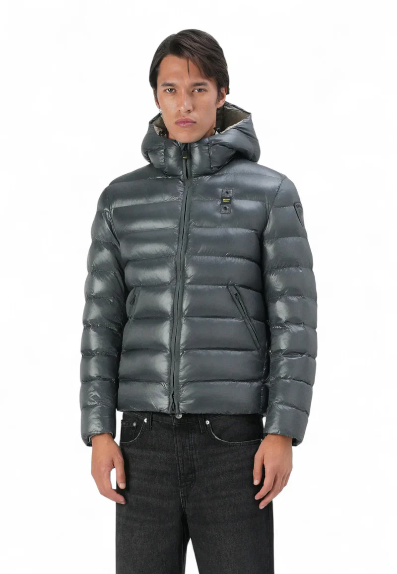 Blauer Giacca Piumino da uomo Adams grigio - Image 4