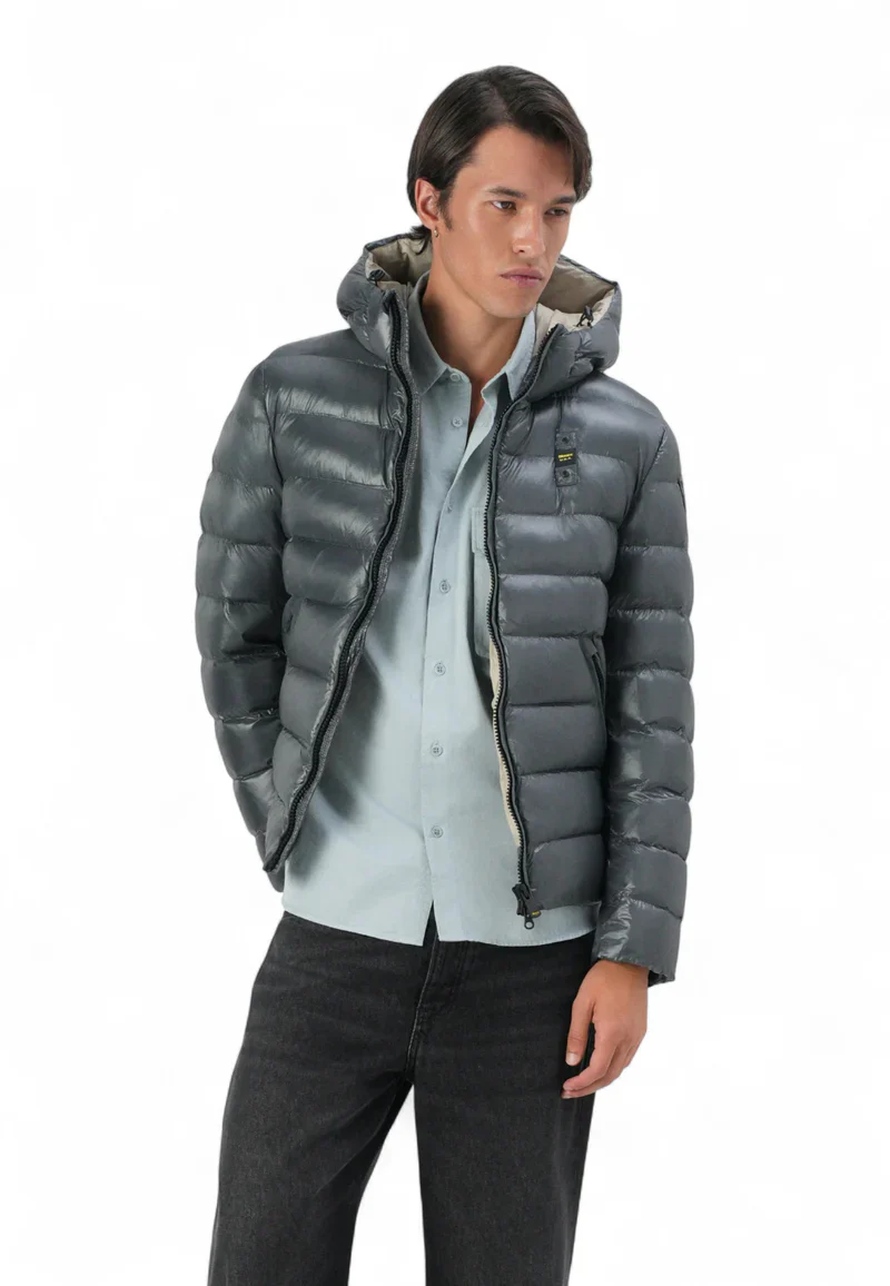 Blauer Giacca Piumino da uomo Adams grigio - Image 5