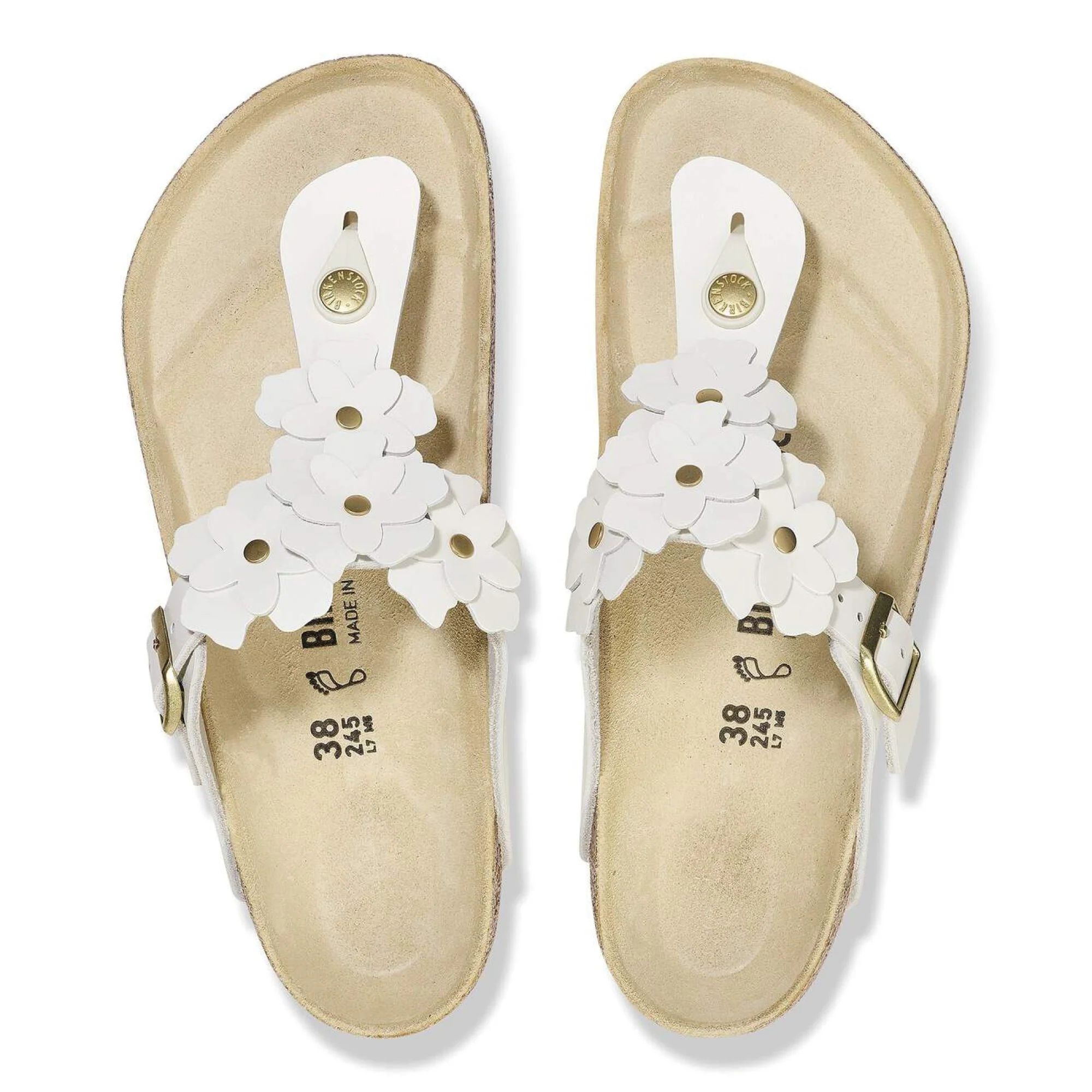 Birkenstock Infradito da donna Gizeh Flower bianco (Calzata Normale) - Image 4