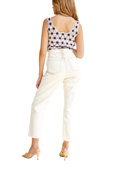 Glamorous High Waisted Straight Leg Jeans TM0558 - Image 2