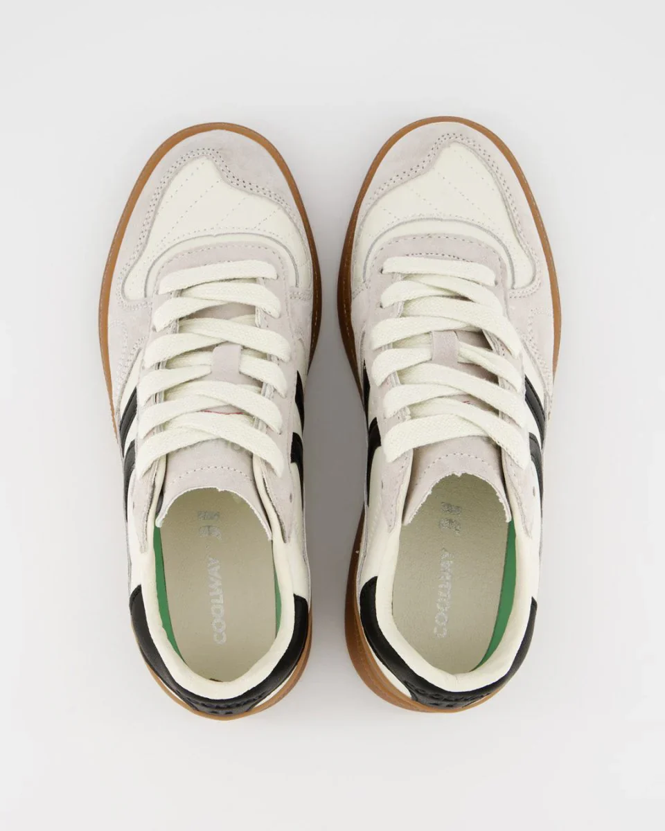 Coolway Sneaker in pelle unisex Goal Black & White - Image 3