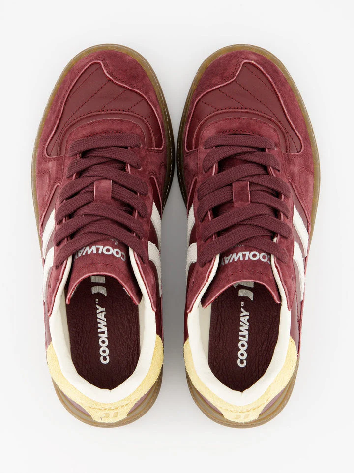Coolway Sneaker in Pelle scamosciata Goal Bordeaux - Image 5