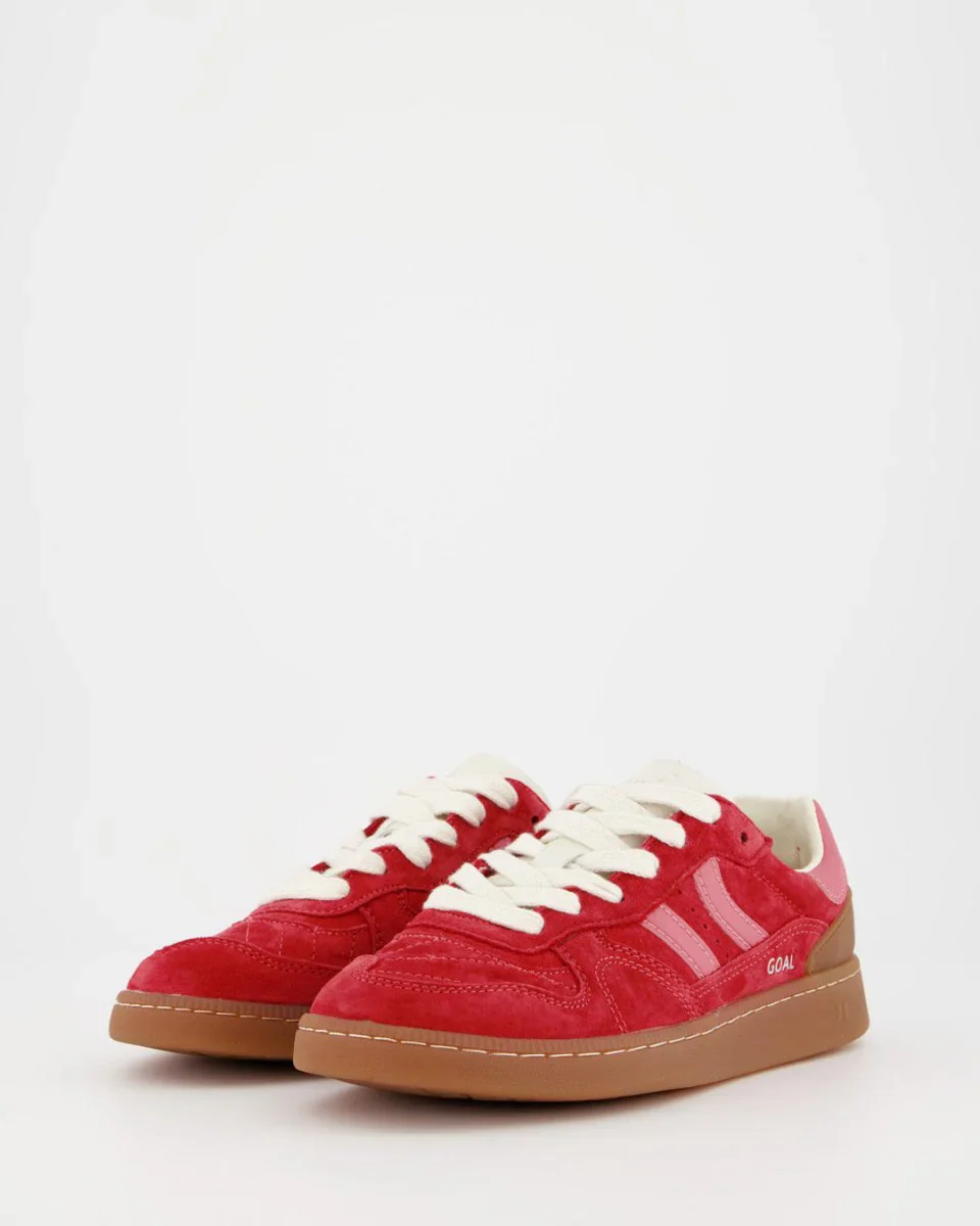 Coolway Sneaker donna in pelle scamosciata Goal rosse - Image 3